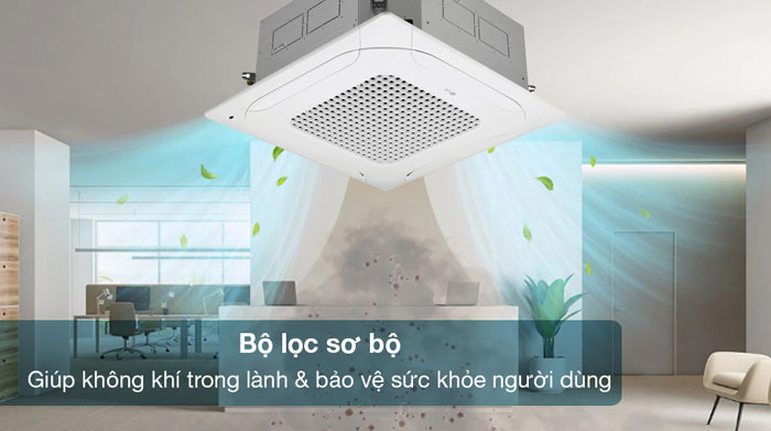 Điều hòa âm trần 1 chiều LG Inverter 18.000 BTU ZTNQ18GPLA0/ZUAB1 trang bị bộ lọc sơ bộ