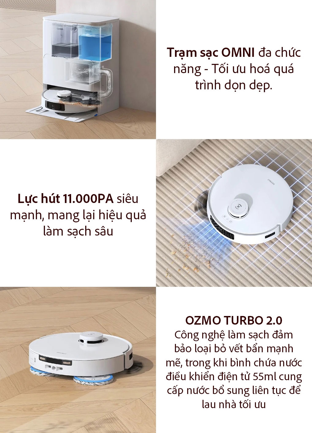 Robot hút bụi lau nhà Ecovacs  