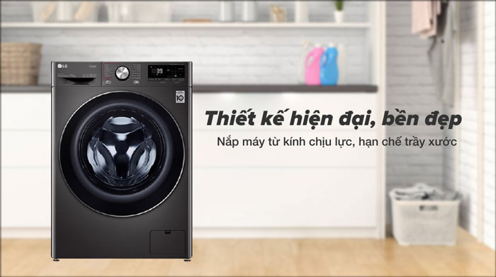 máy giặt LG 11kg cửa ngang FV1411S3B có thiết kế hiện đại