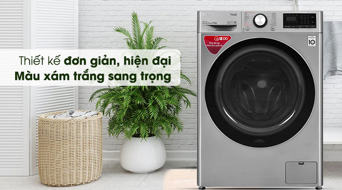 Máy giặt lồng ngang LG FV1409S2V có thiết kế cửa trước hiện đại