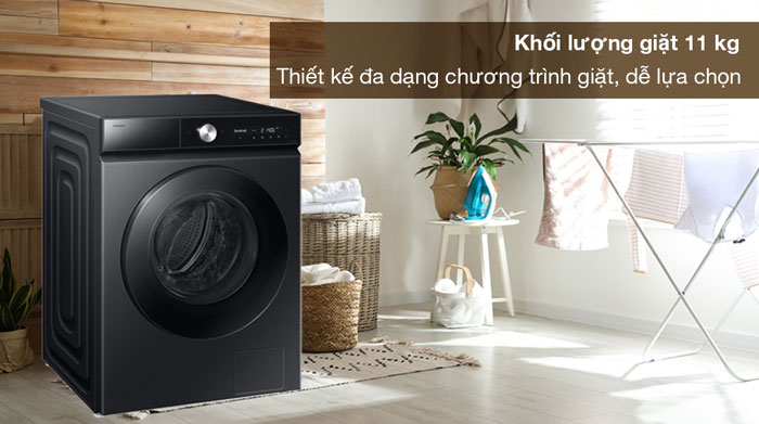 Máy giặt cửa trước Samsung WW11CB944DGBSV có khối lượng giặt lên tới 11kg