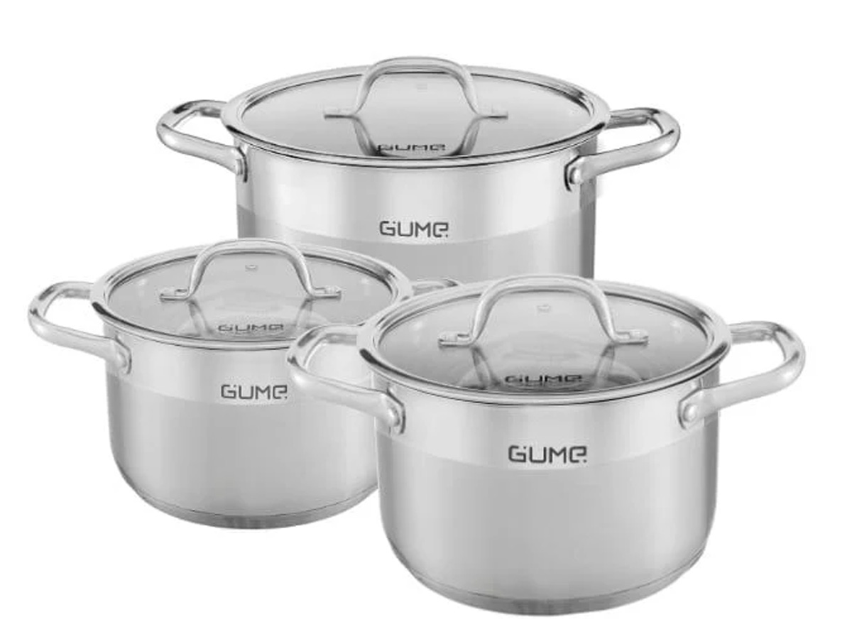 Bộ 3 nồi inox đáy 5 Lớp Gume GMP20