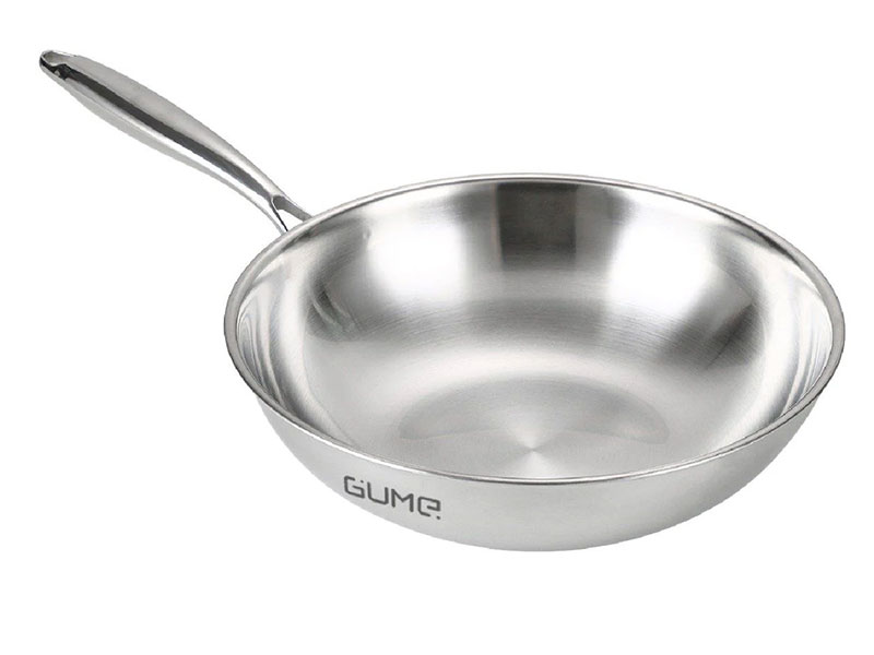 Chảo sâu lòng inox 5 lớp liền khối 28cm Gume GMW-1558