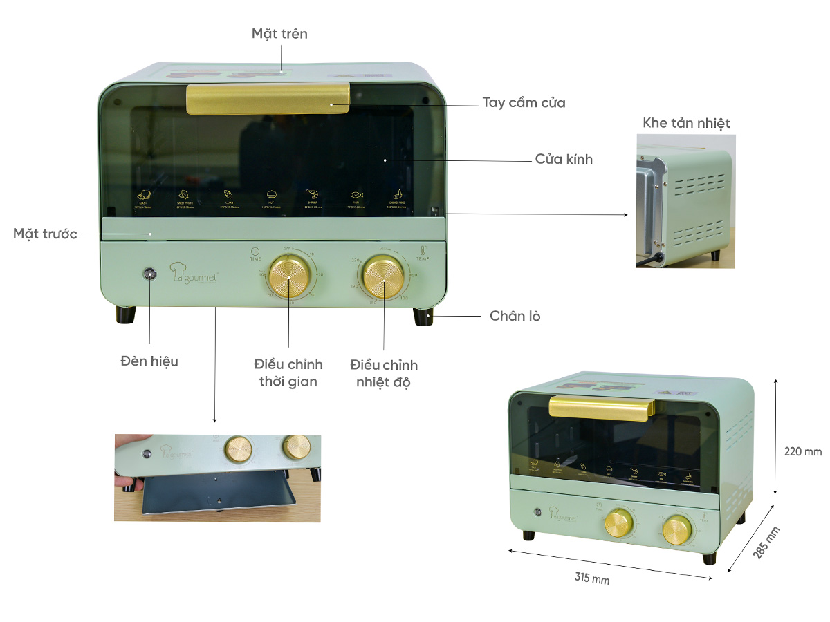 Lò nướng La Gourmet 12L