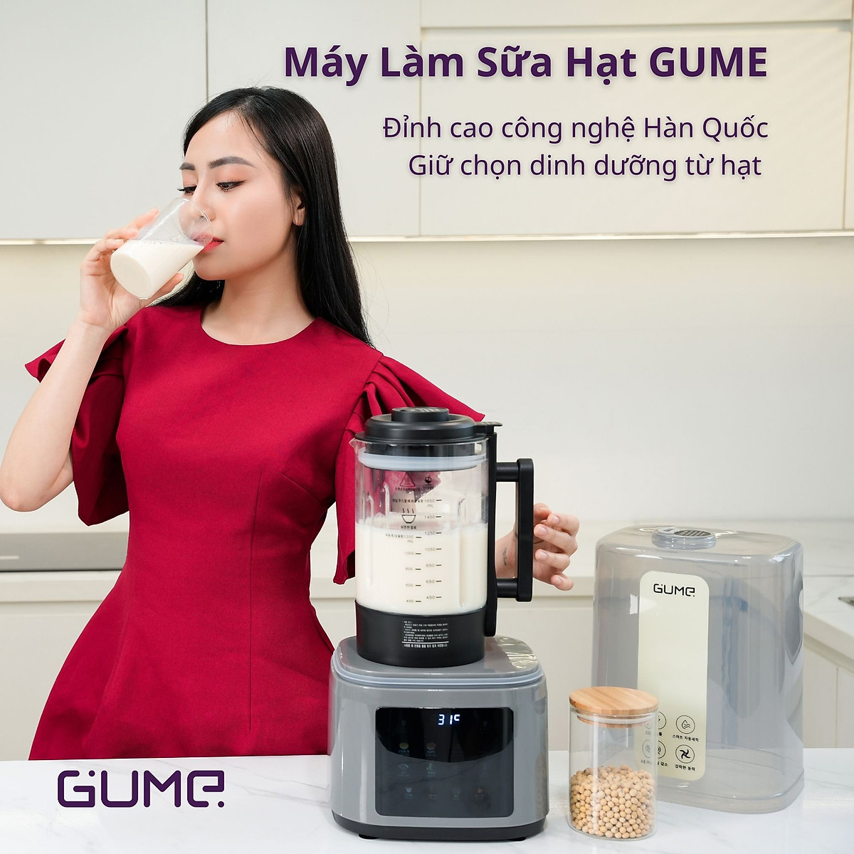 Máy làm sữa hạt đa năng Gume GMNMM-2201