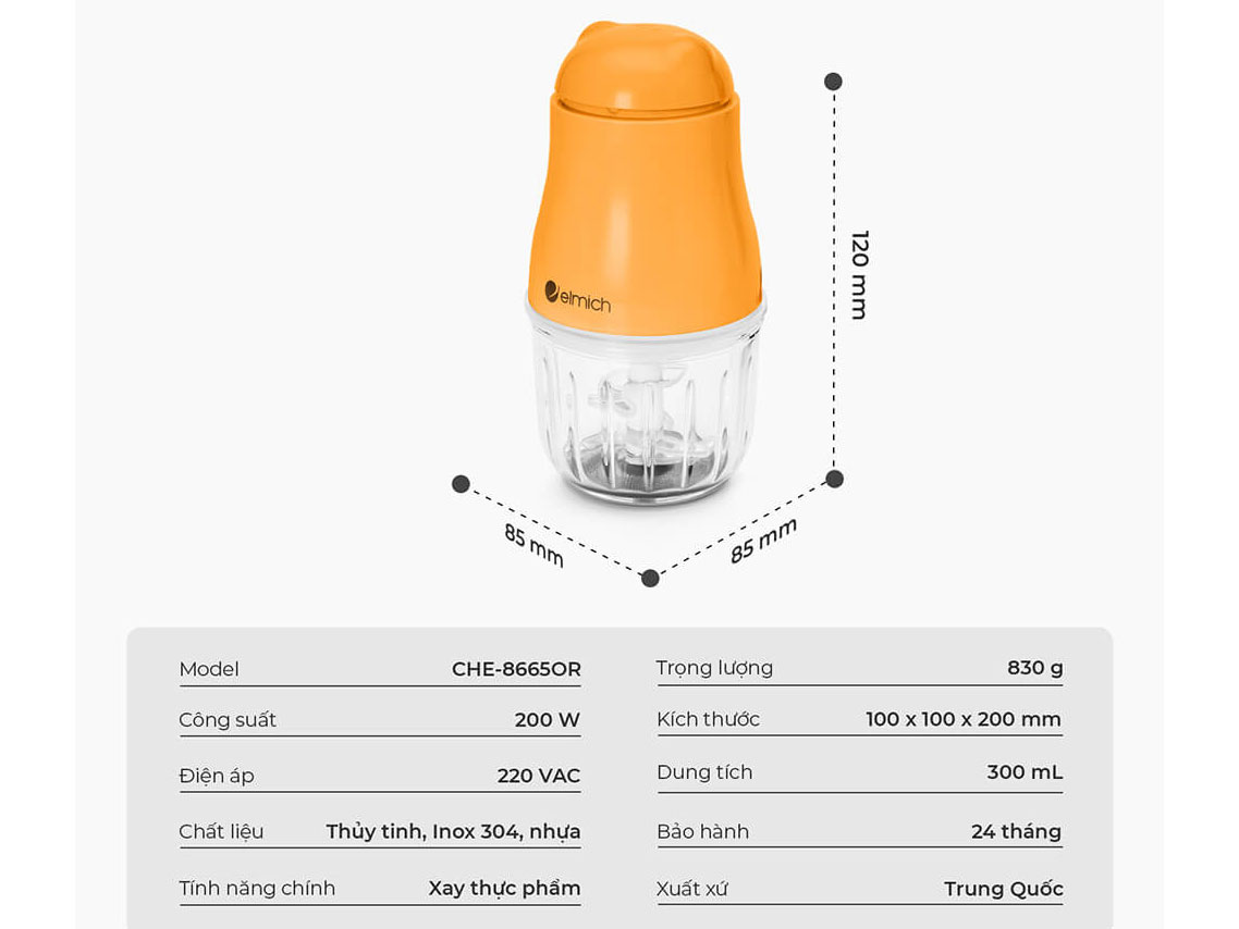Máy xay thực phẩm cho bé Elmich CHE-8665