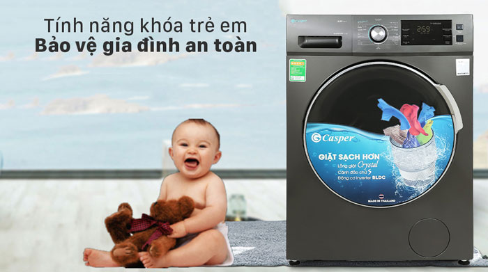 Casper WF-105I150BGB có chức năng khóa trẻ em tiện lợi