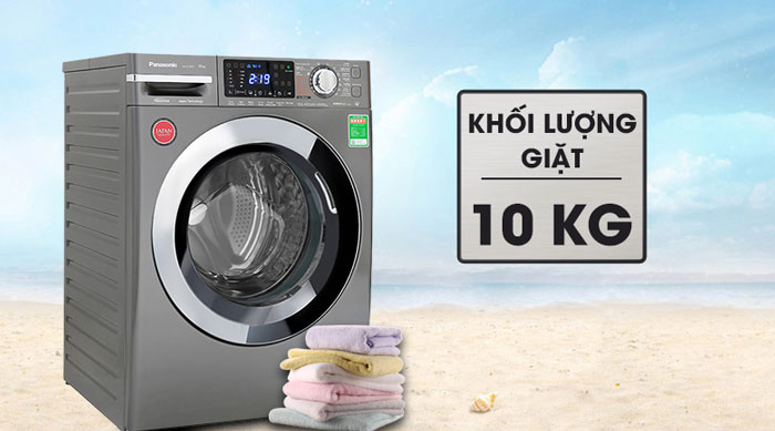 Máy giặt lồng trước Panasonic NA-V10FC1LVT có khối lượng giặt là 10kg