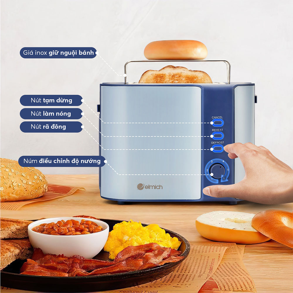 Máy nướng bánh mì sandwich Elmich TTE-8580