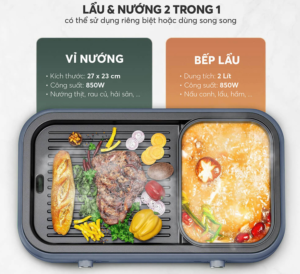 Bếp nướng lẩu Elmich HE-3908