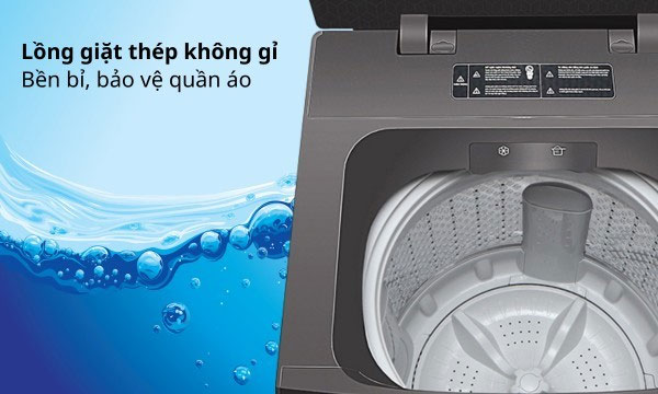 Máy giặt Sharp ES Y90HV S sử dụng lồng giặt Eco Drum với thiết kế không lỗ độc đáo