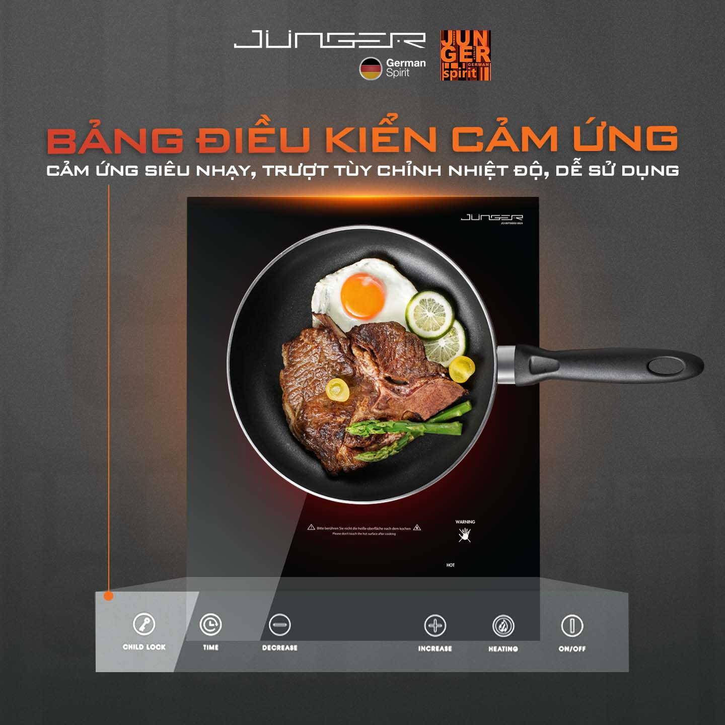 Bếp hồng ngoại Junger IS-19 lắp âm