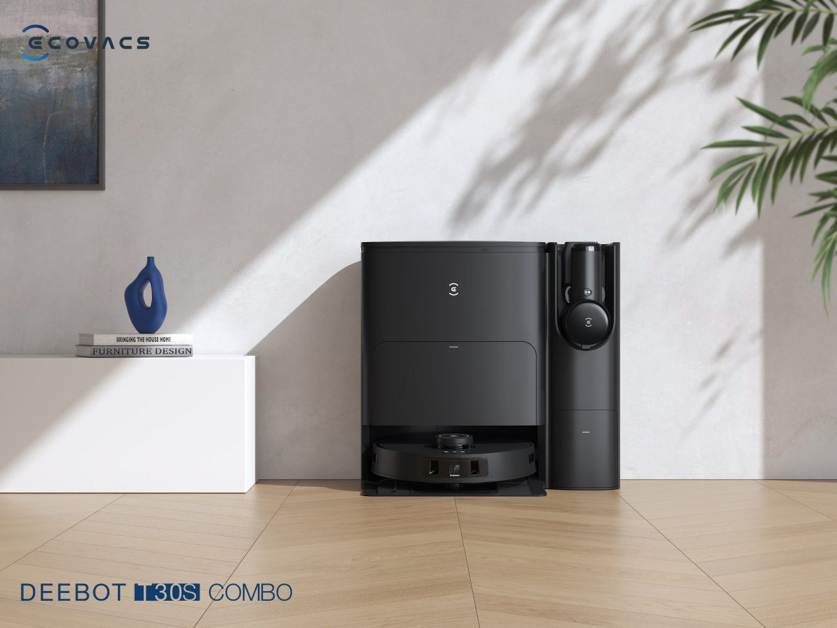 Robot hút bụi lau nhà và máy hút bụi cầm tay Ecovacs Deebot T30S Combo