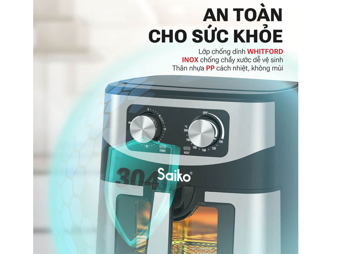 Nồi chiên không dầu Saiko  