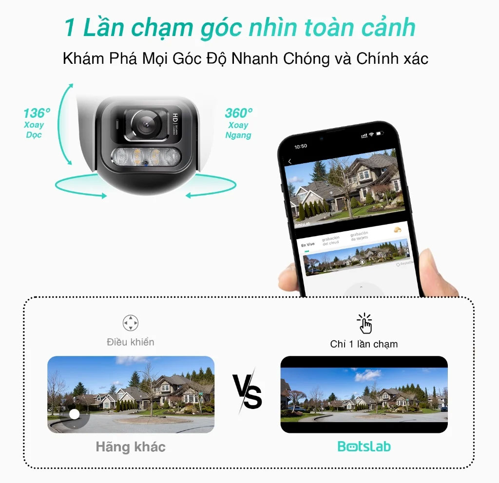 Camera Wifi ngoài trời 360 Botslab W311