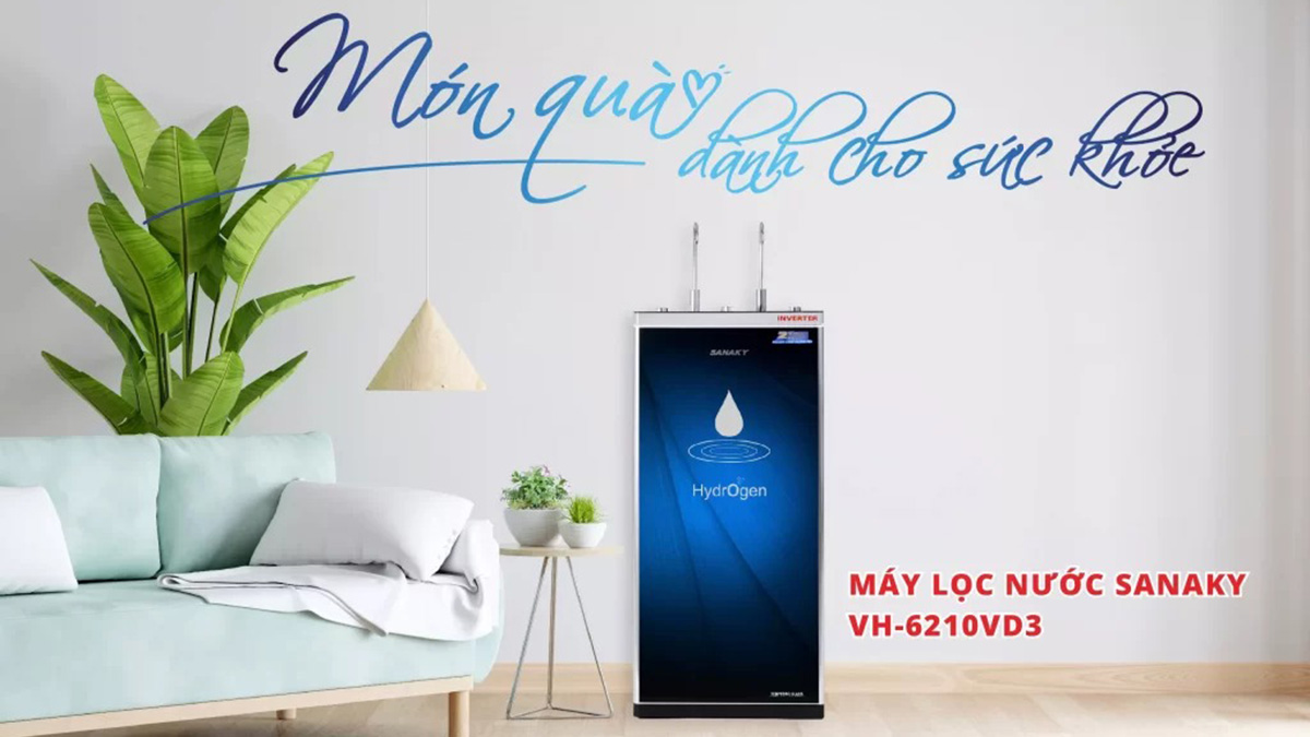 Máy lọc nước nóng lạnh inverter Sanaky VH-6210VD3 10 lõi