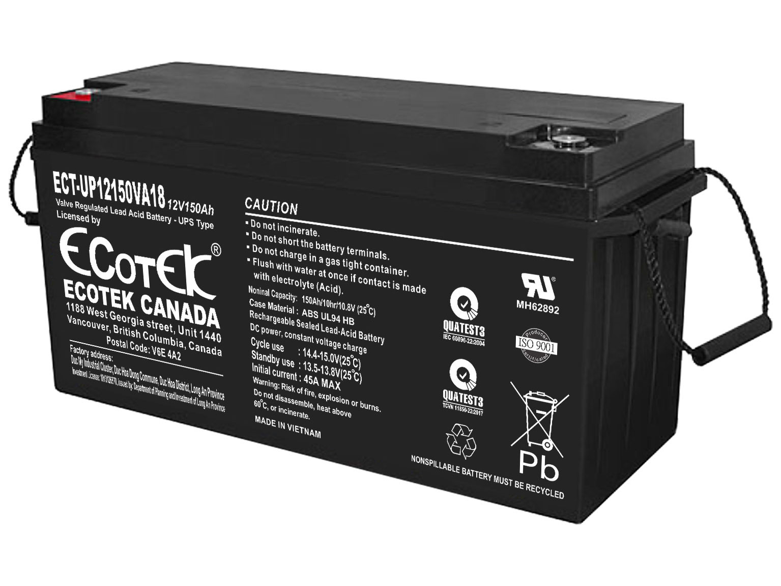 Ắc quy Ecotek 12V-150Ah