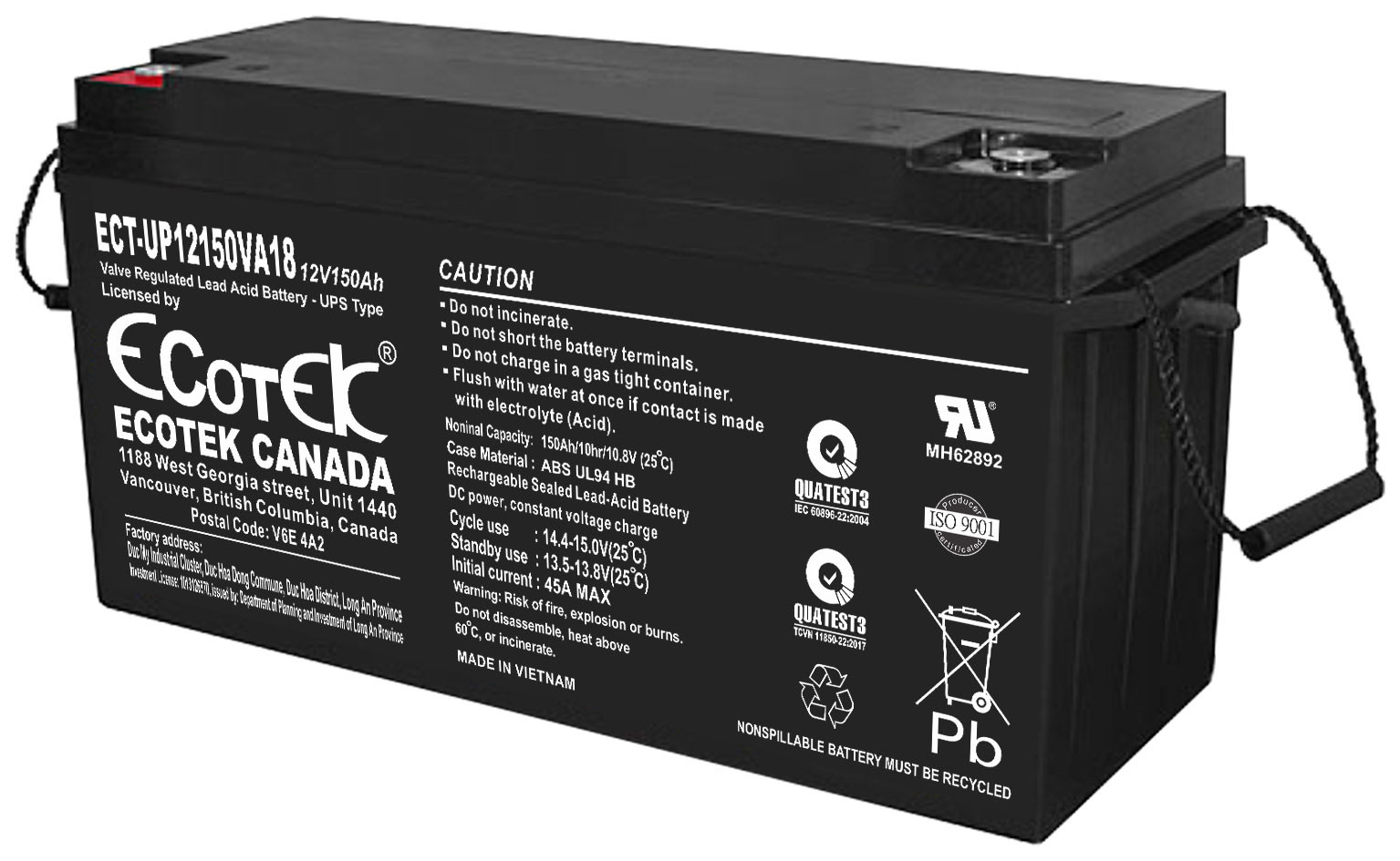 Ắc quy Ecotek 12V-150Ah