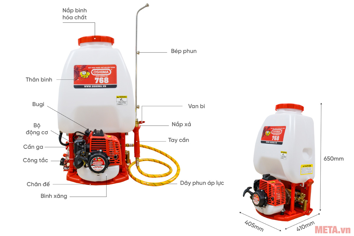 Bình phun thuốc trừ côn trùng Oshima 768