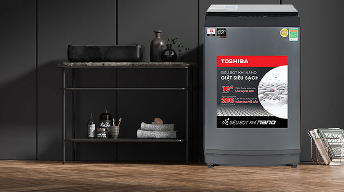 Toshiba 13kg AW-DUM1400LV(MK) sở hữu kiểu dáng hiện đại, tinh tế