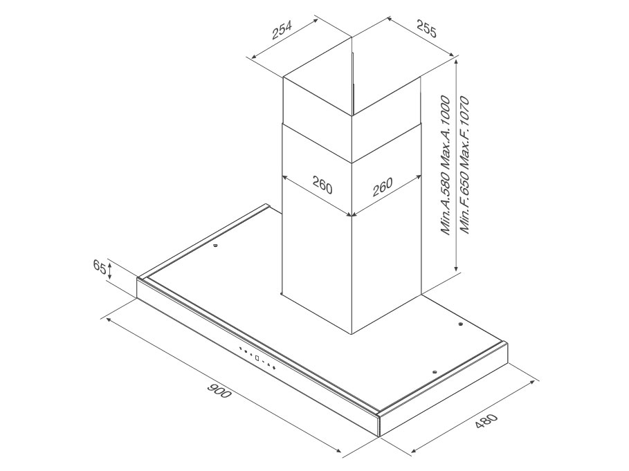 Máy hút khói khử mùi Malloca Skylight F-213