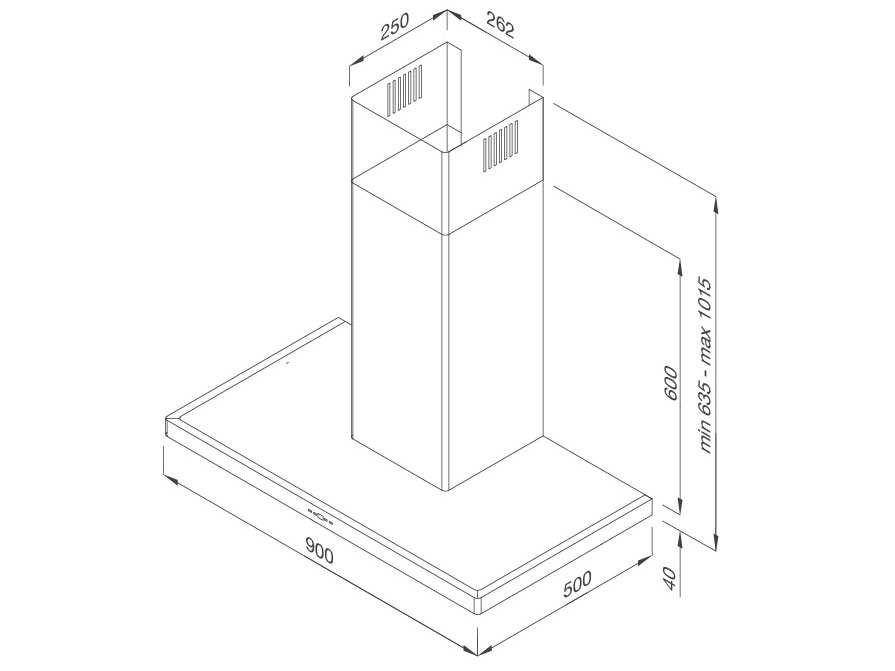 Máy hút khói khử mùi Malloca Theta K1520