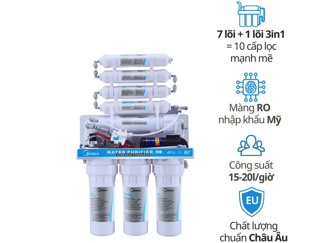 Máy lọc nước MRO Midea 1644-8 KV