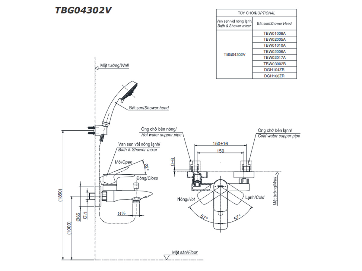 Toto TBG04302VA