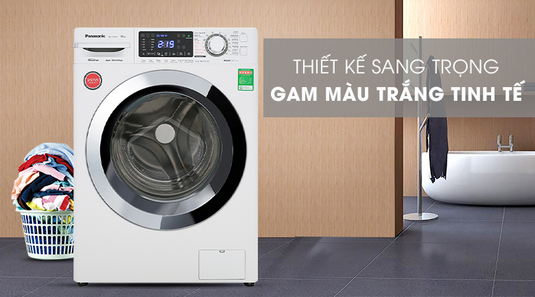 Máy giặt sấy Panasonic 9kg NA-V90FC1WVT thiết kế hiện đại, tinh tế