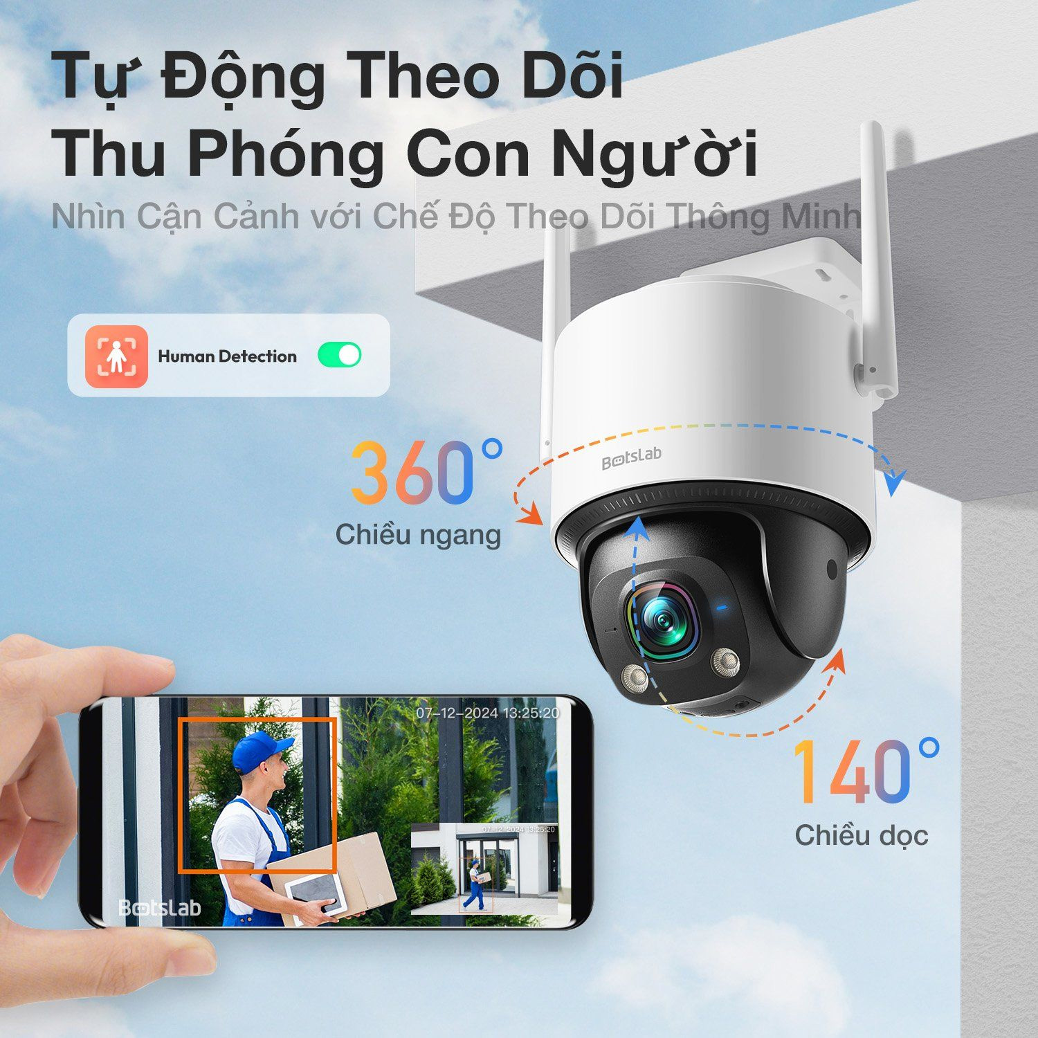 Camera wifi ngoài trời Botslab W317