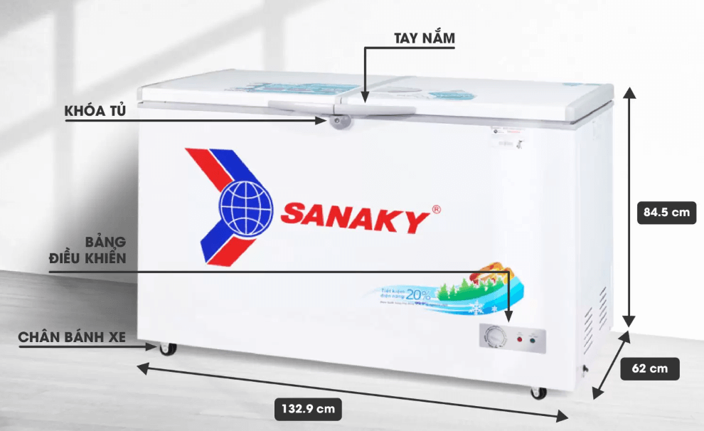 Cấu tạo tủ đông Sanaky VH 4099A1 