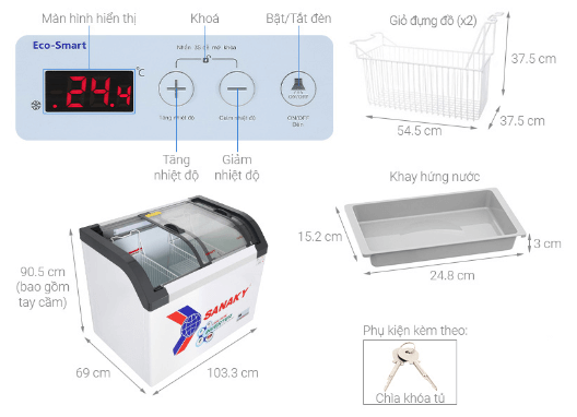 Cấu tạo tủ đông Sanaky VH-3899K3B