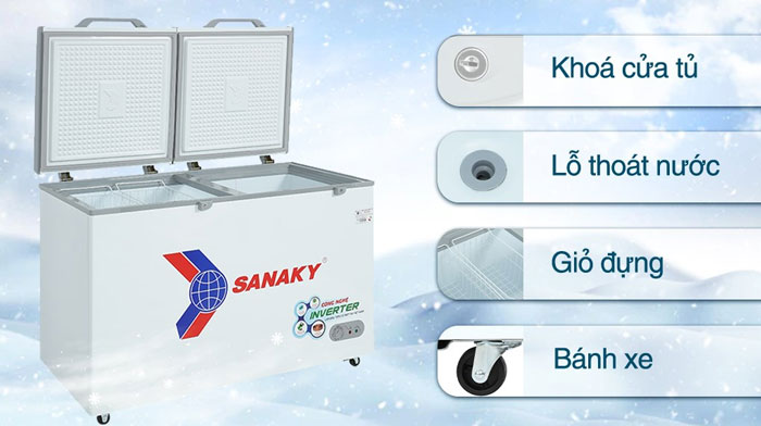 Tủ đông Sanaky VH-5699HY3 có nhiều tiện ích