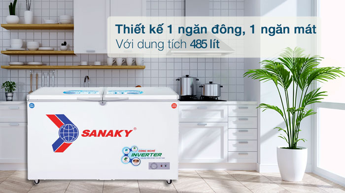 tủ đông Sanaky 485 lít VH-6699W3 có thiết kế hiện đại