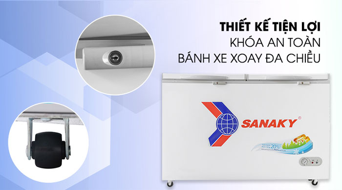 Tủ đông Sanaky VH-5699HY còn tích hợp nhiều tiện ích, tính năng