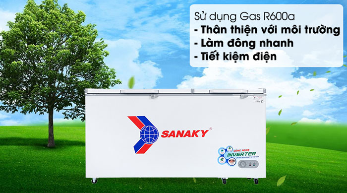 Sanaky VH-6699HY3 còn sử dụng môi chất lạnh thế hệ mới R600a