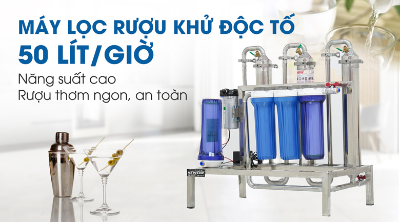 Máy lọc rượu khử độc tố NewSun 50 lít/giờ