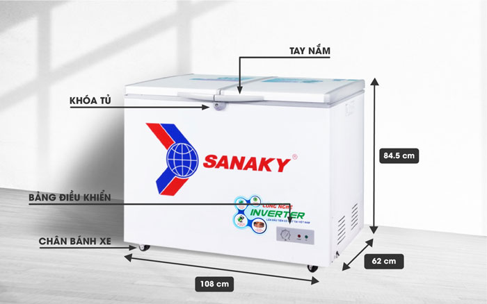 Cấu tạo của tủ đông Sanaky VH 2899A3