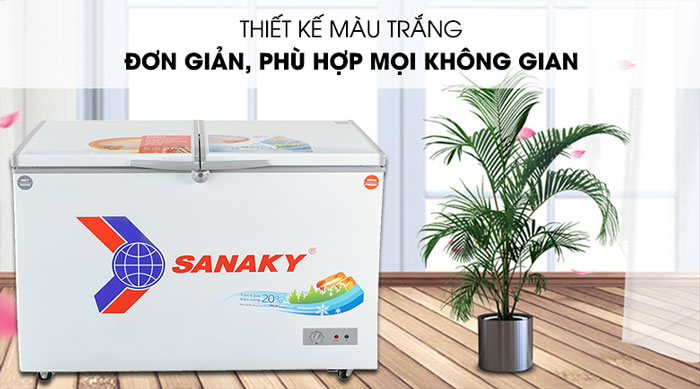 Tủ đông Sanaky VH-3699W1 thiết kế 2 ngăn 2 cánh hiện đại