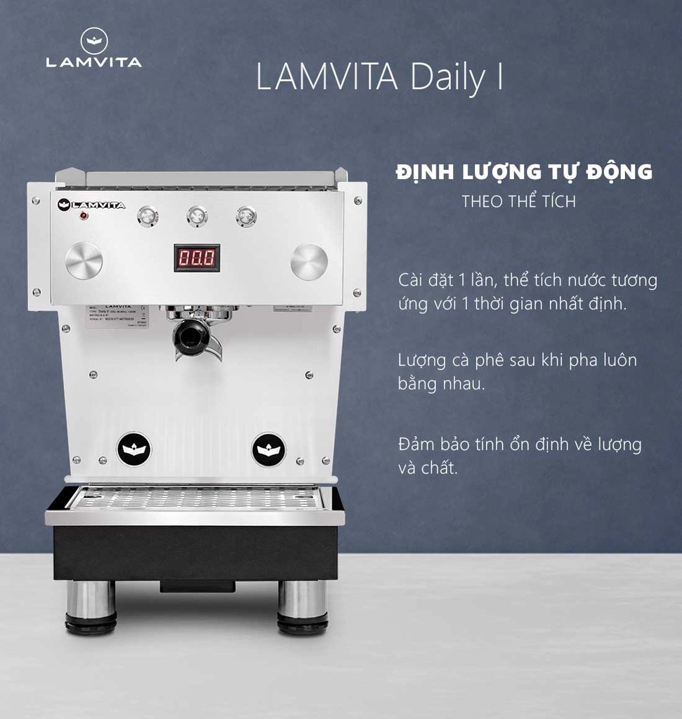 Máy pha cà phê bán tự động Lamvita Daily I