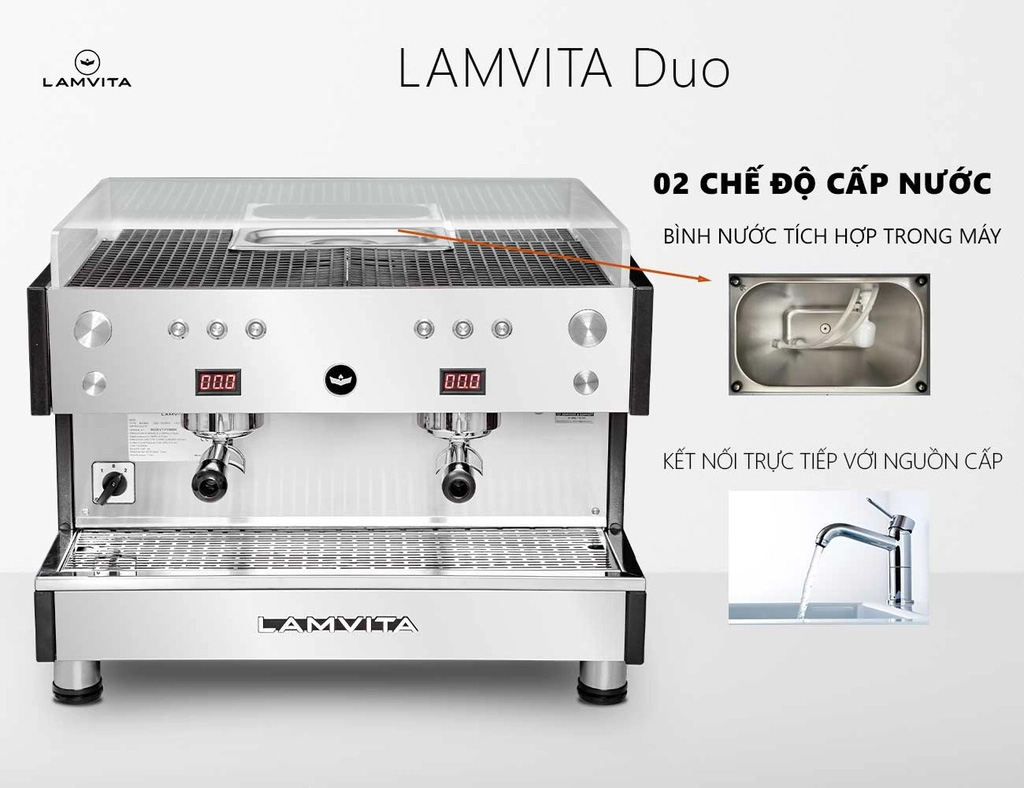 Máy pha cà phê bán tự động Lamvita Duo