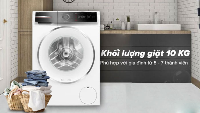 Máy giặt Bosch WGB256A90 serie 8 có khối lượng giặt 10kg