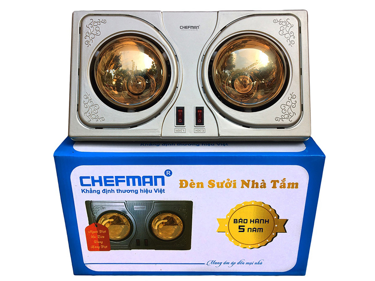 Đèn sưởi nhà tắm 2 bóng Chefman CM-622B