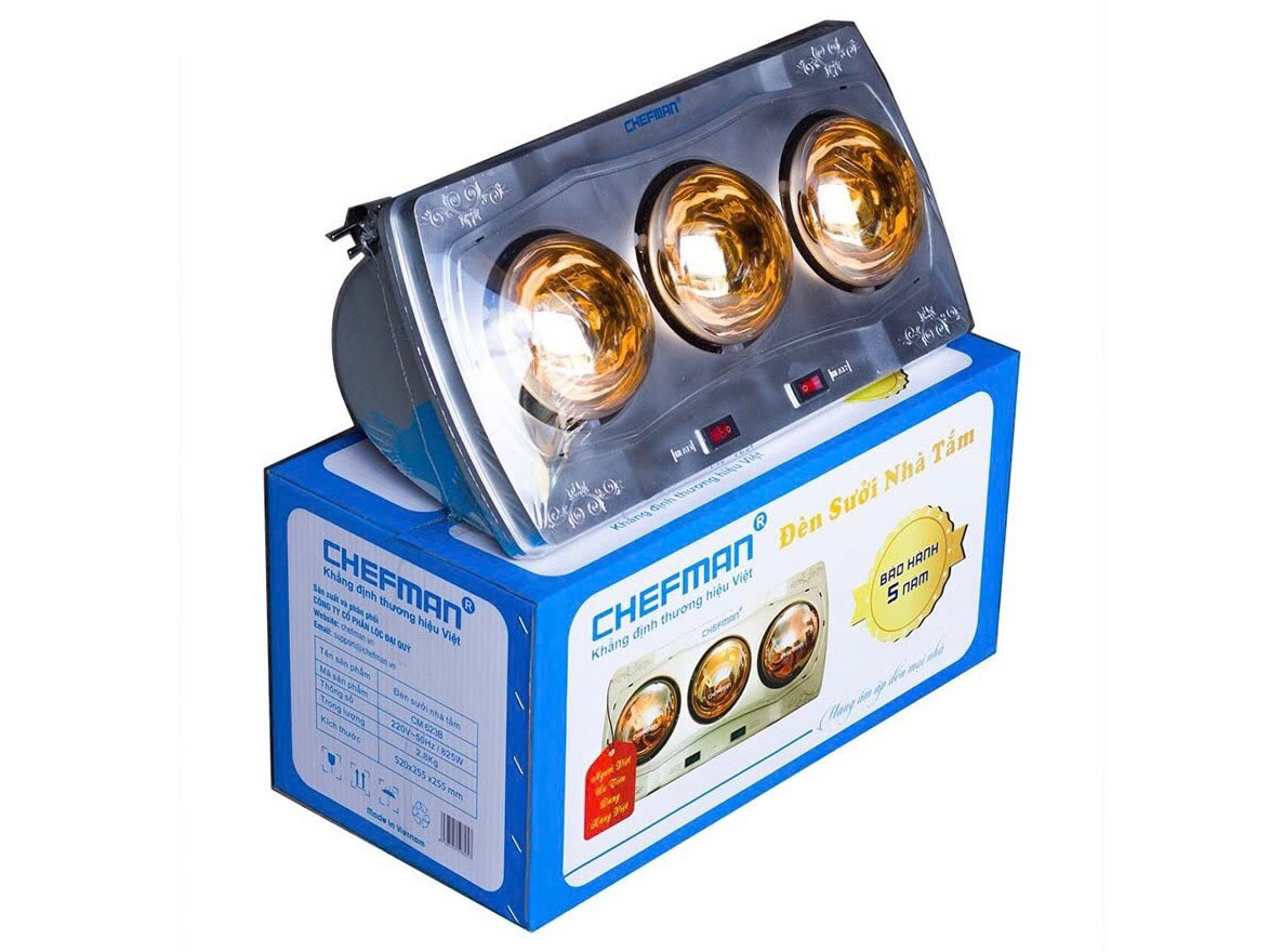 Đèn sưởi nhà tắm 3 bóng Chefman CM-623B