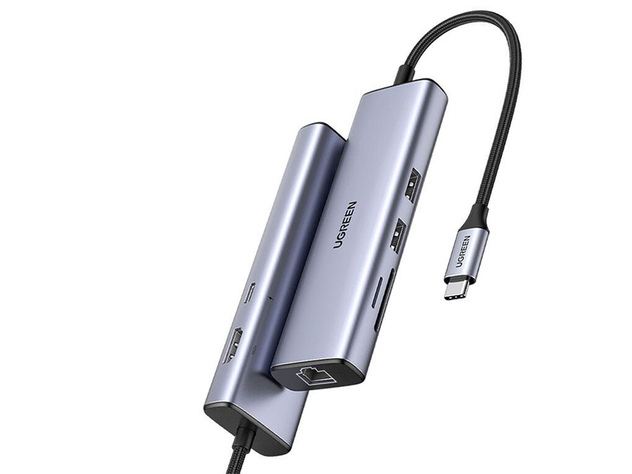 Hub chuyển đổi Type C Ugreen 90568 (HDMI, 2 cổng USB 3.0, SD/TF, cổng sạc PD 100W)