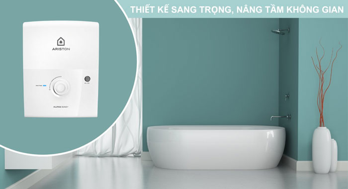 Bình nóng lạnh Ariston Aures Easy 3.5 có kiểu dáng hiện đại, sang trọng