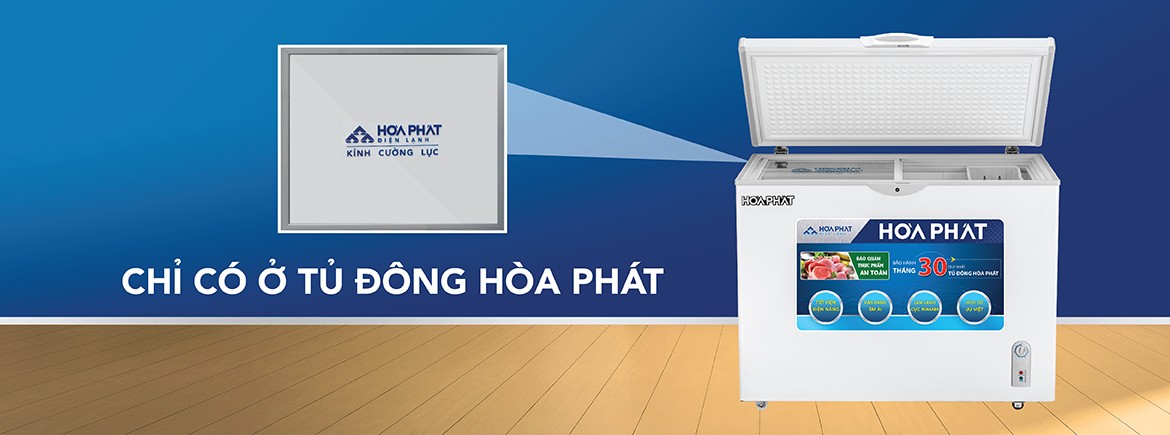 Bên trong khoang tủ đông Funiki Hòa Phát HCFI-606S2Đ2 có lớp cửa kính lùa