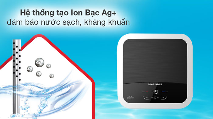 Ariston AN2 30 LUX-D AG+ sử dụng hệ thống tạo ion bạc Ag+