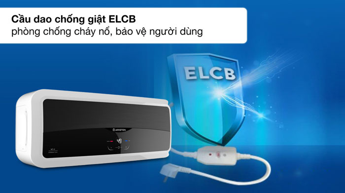 bình tắm gián tiếp Ariston SL2 30 Lux - D Ag+ Wifi đảm bảo an toàn nhờ cầu dao chống giật 