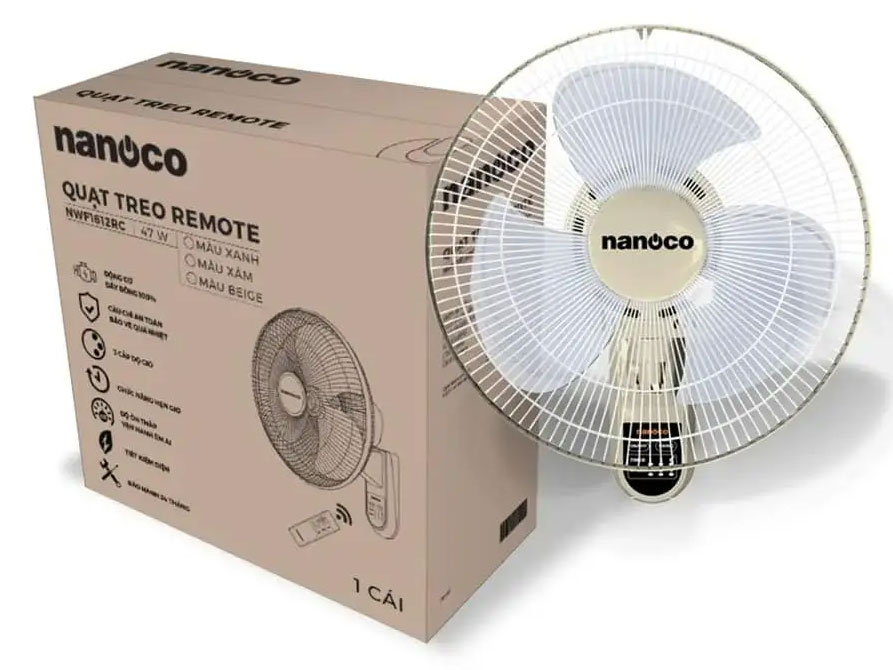 Quạt treo tường Nanoco 